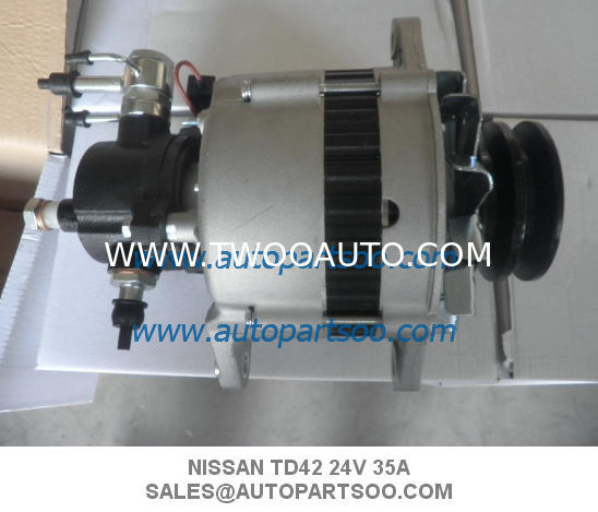 Alternador NISSAN TD42 23100-11T18 NISSAN Patrol SAFARI ALTERNATOR,24V,35 AMP,TD42