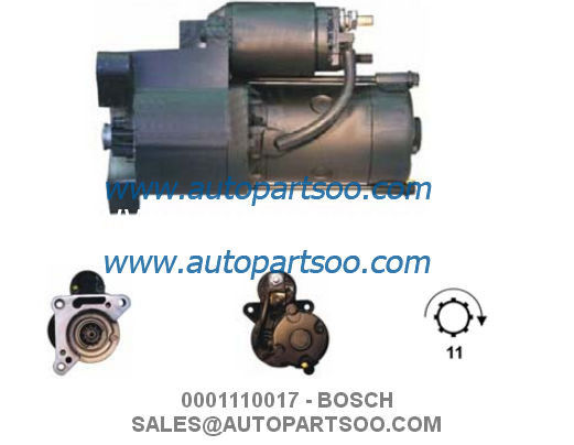 0001110017 0001110056 - BOSCH Starter Motor 12V 1.7KW 11T MOTORES DE ARRANQUE