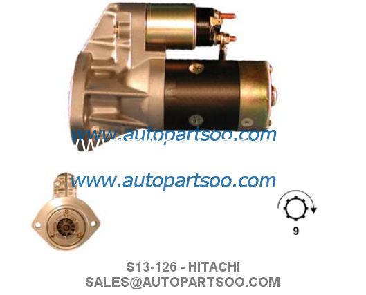 S13 126 S13 322 Hitachi Starter Motor 12v 2 2kw 9t Motores De Arranque