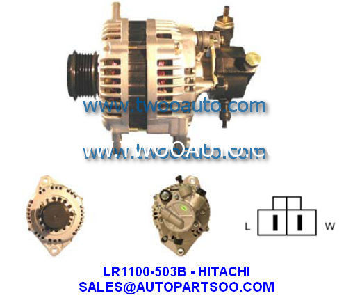 LR1100-503A LR1100-503B - HITACHI Alternator 12V 100A Alternadores