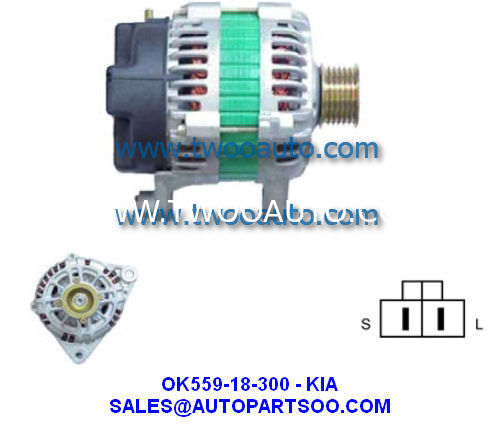 OK559-18-300 LRA02900 AB111125 - KIA Alternator 12V 110A Alternadores