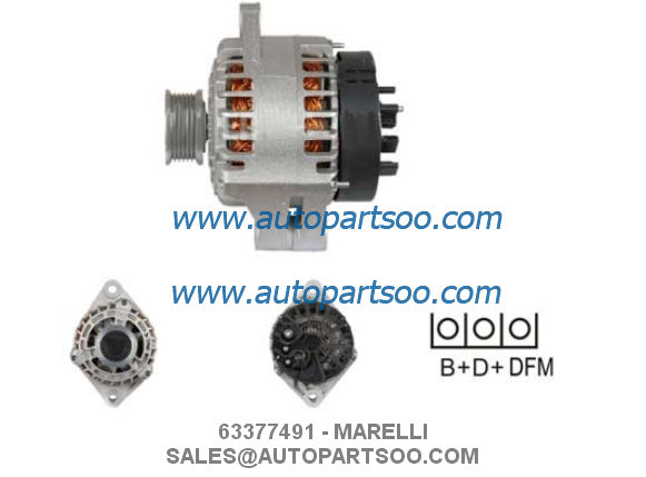 63377006 63377008 - MARELLI Alternator 12V 70A Alternadores