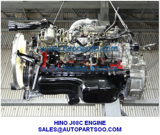HINO J08C ENGINE ,  USED JAPAN ENGINE ASSY  ，HINO J08C ENGINE